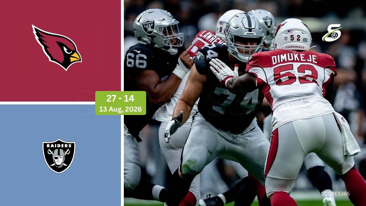 Arizona Cardinals vs Las Vegas Raiders Score and Top Highlights August 13, 2026