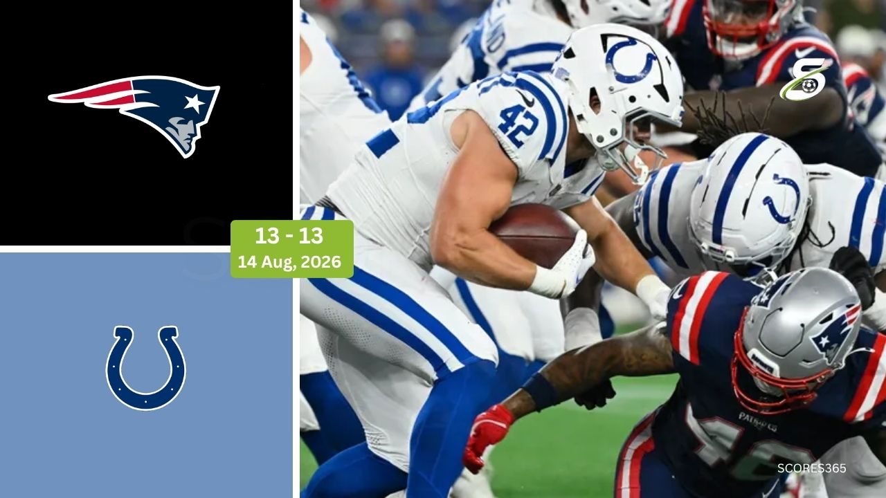 Indianapolis Colts vs New England Patriots Match Result, Score August 14, 2026