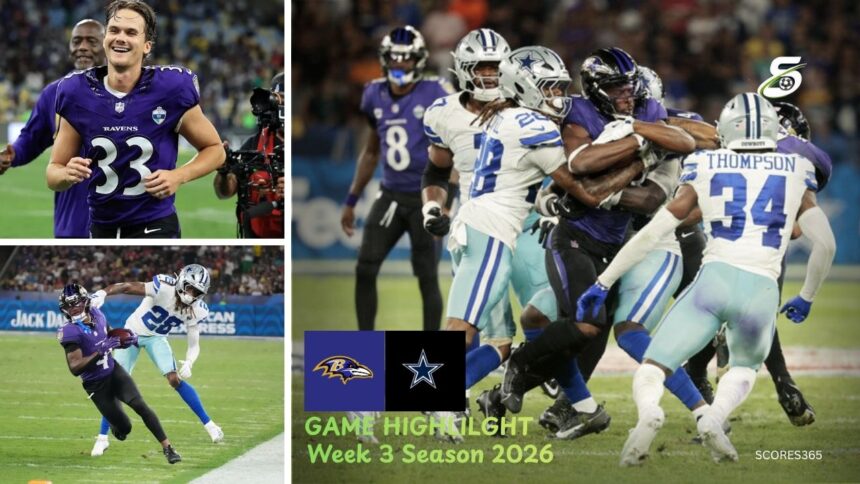 Baltimore Ravens vs Dallas Cowboys Match Player Stats