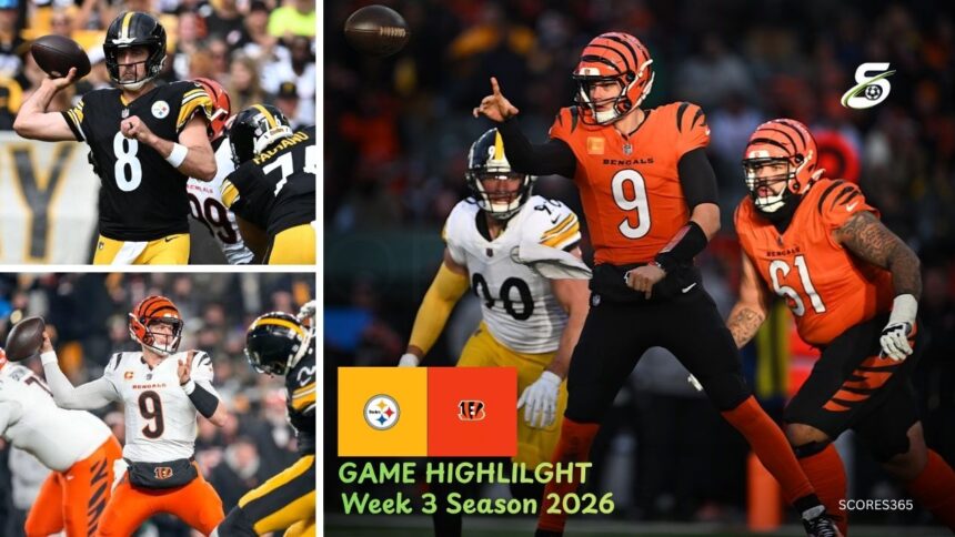 Cincinnati Bengals vs Pittsburgh Steelers Match Player Stats