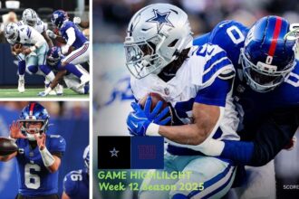 Dallas Cowboys vs New York Giants Match Player Stats