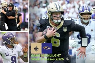 New Orleans Saints vs Baltimore Ravens Match Player Stats