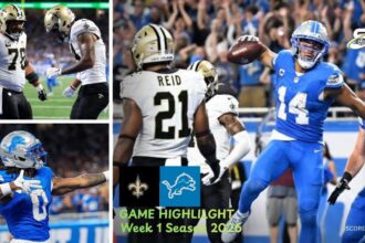 New Orleans Saints vs Detroit Lions Match Player Stats