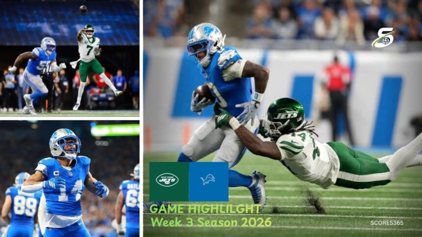 New York Jets vs Detroit Lions Match Player Stats