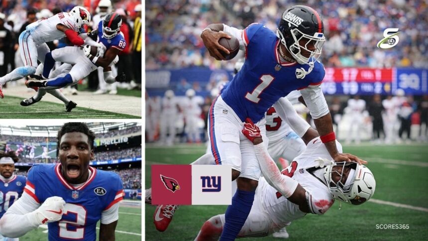 Arizona Cardinals vs New York Giants Match Player Stats